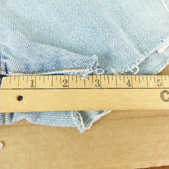Levis Women's High Rise Cutoff Denim Shorts Actual Size 30"x3" Reworked Patches - Picture 11 of 11